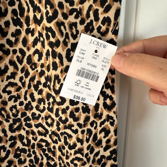 J Crew Leopard Cropped Everyday Leggings Size XL - Picture 4 of 6